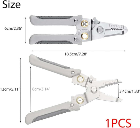 Wire Stripper Tool Set, 7 in 1 Multifunctional Wire Strippers with Heat Shrink Tube, Electrical Cutter Pliers Splitter Winding Wires Cable Crimper...