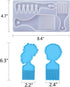 Hair Pick Comb Resin Molds - 3pcs African Afro Comb Molds Epoxy Resin Casting Molds for Silicone DIY Crafts...