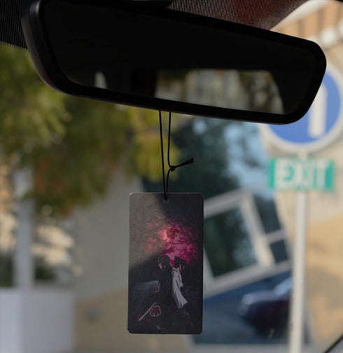 PumpCar 2 pieces Uchiha Itachi Sasuke double-sided hanging Japanese anime vanilla car air freshener Cool anime hanging air fresheners for rearview...