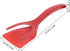 Alipis 2 in 1 Grip and Flip Spatula Tongs Egg Flipper Tong Pancake Fish French Toast Omelet Making for Home Kitchen Cooking Tool Red...