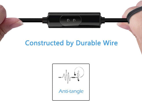 3 Packs Earphone with Remote & Microphone, in Ear Stereo Sound Noise Isolating Tangle Free for Smartphones, Laptops, Gaming, Fits 3.5mm Interface ...