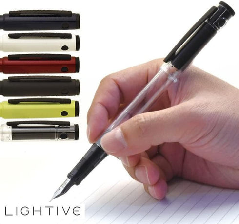Pilot Fountain Pen LIGHTIVE Non-color Medium Point FLT-2SR-NCM Black Ink With Original Stylus Ballpoint Touch Pen......