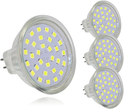 12V Low Voltage MR16 GU5.3 Led 4W Daylight White 6000k Bulb Equivalent to 20W 35W Halogen Spotlights for Outdoor Landscape Flood Track Lighting (4...