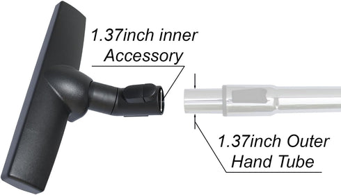 for Miele, Horse Hair Vacuum Brush Attachments with Wheels - Vacuum Cleaner Attachments for Carpet, Tile Hard Floors - 1-3/8 Inch Hardwood Floor V...