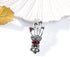 Vintage Skeleton Hand Lapel Brooch Pin for Women Men Girls Rhinestone Red Crystal Skull Halloween Pins Clip Sweater Dress Suit Backpack Brooches P...