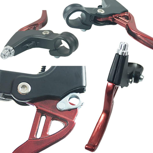 4 Pieces Bicycle Brake Accessories Including 2 Pack V-Brake Handlebar Aluminium Alloy Brake Levers (2.2 cm in Diameter) and 2 Pack Brake Wire for ...