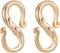 BENECREAT 10 PCS 18K Real Gold Plated S-Hook Clasps Necklace Clasp Jewelry Findings for DIY Jewelry Making...