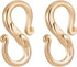 BENECREAT 10 PCS 18K Real Gold Plated S-Hook Clasps Necklace Clasp Jewelry Findings for DIY Jewelry Making...