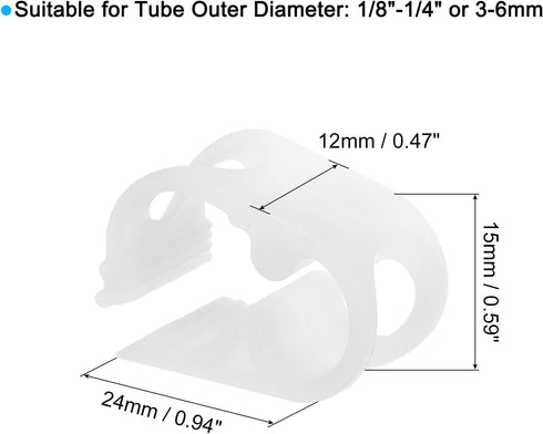 uxcell Plastic Tubing Clamps, 5pcs 1/8"-1/4" Tube OD Adjustable Tube Clamp Laboratory Pinch Valve Flow Control Hose Clamp...