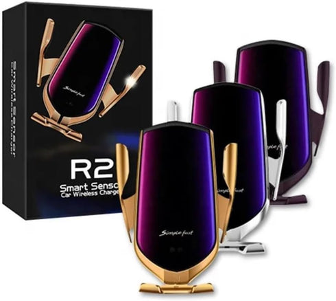 Automatic Clamping Smart Sensor 10W Wireless Car Charger (Gold)...