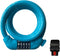 4ft Flexible Cable Bike Lock - Coiled Security with Resettable Combination, Includes Mounting Bracket for Bicycle Protection (Blue), BL-001...