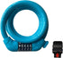 4ft Flexible Cable Bike Lock - Coiled Security with Resettable Combination, Includes Mounting Bracket for Bicycle Protection (Blue), BL-001...