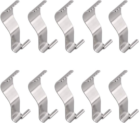 10 Piece Vinyl Siding Hooks No Hole Heavy Duty Hanger Jagged Design Increase Grip...