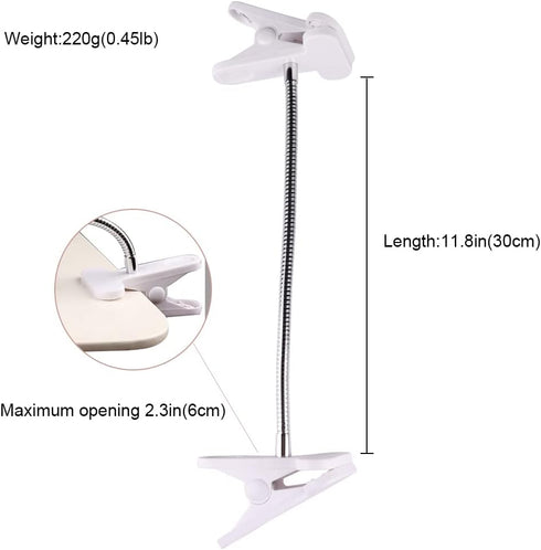 KnowU Gooseneck Bed Phone Holder Mount Flexible Long Arm Clip Clamp for Desk, Nail Practice Hands Bendy Lazy Bracket Bedside Stand CL04......