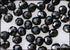 Set of Czech Glass Fire Polished Beads in Jet Black Color for Making Jewelry and Crafts - Different Sizes 3 mm, 4 mm, 6 mm, 8 mm. Total 275 Pieces...