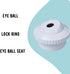 Southeastern 5 Pack Pool Spa Eyeball Jet 1/2" Opening 1.5" Threaded Adjustable Angle...