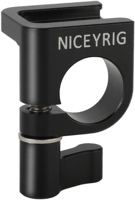 NICEYRIG 15mm Single Rod Clamp to Cold Shoe Adapter, DSLR Camera Rig Rail Block for Monitor Mount LED Light Microphone - 426...