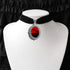 Blood Bat Cameo Choker Necklace Gothic Red Cabochon Pendent Necklace Vampire Accessories for Women...