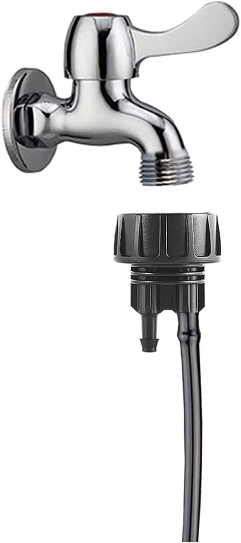 1/4 Inch Drip Irrigation Tubing to 3/4 Inch Garden Faucet Adapter 4PCS Water Drip Hose Adapter Connectors and Fittings with Washers...