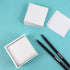 White Sticky Notes Holder, 3x3 Inch Memo Holder, Sticky Notes Cube Dispenser, PS Notepad Organizer for Home and Office Desk Organization...