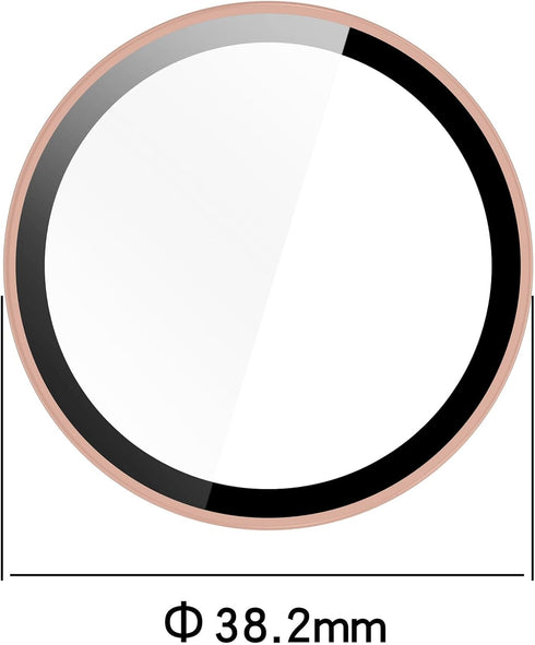 Smartwatch Full Coverage PC Protective Case Cover with Tempered Glass Screen Protector Compatible with Garmin Lily 2 Smartwatch Accessories(Black)...