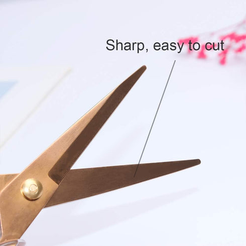 6.5" Acrylic Rose Gold Fabric Scissors Stainless Steel Office Craft Scissors Desk Stationery Paper Cutting Tool Tailor Shears for Sewing, Artwork,...