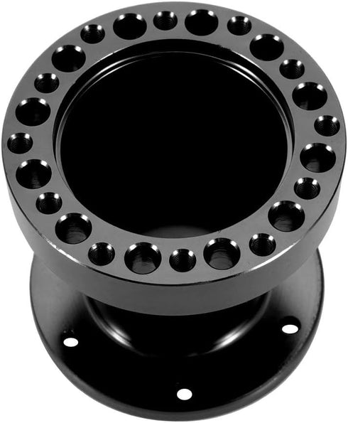 Acouto Steering Wheel Hub Spacer 3inch Car Steering Wheel Extension Spacer Aluminium Steering Wheel Hub Adapter Spacer Kit (Black)...