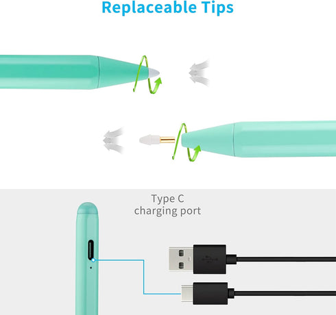 iPad Pen for Apple iPad 11th/10th/9th/8th Generation 10.2" Pencil,Palm Rejection Fine Point Tip Active Stylus Pencil for iPad 10.2 Inch Good for P...