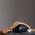 HealthAndYoga™ Tulsi Wood Mala (108 + 1 Round 8mm Beads with Tassel)- Holy Basil Plant Wood - Hand Knotted Rosary String for Mantra Chanting, Pray...