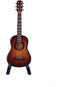 Dselvgvu Wooden Miniature Guitar with Stand and Case Mini Musical Instrument Replica Collectible Miniature Dollhouse Model Home Decoration (Classi...