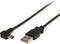 StarTech.com 3 ft. (0.9 m) Right Angle USB to Mini USB Cable - USB 2.0 A to Right Angle Mini B - Black - Mini USB Cable (USB2HABM3RA)...