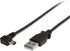 StarTech.com 3 ft. (0.9 m) Right Angle USB to Mini USB Cable - USB 2.0 A to Right Angle Mini B - Black - Mini USB Cable (USB2HABM3RA)...