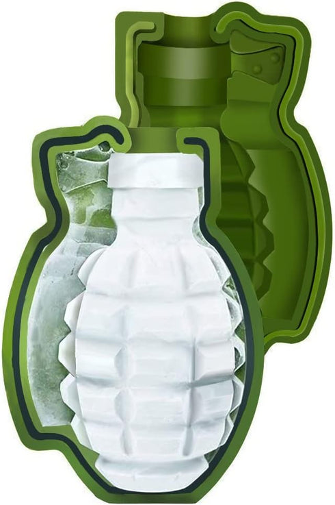 Grenade Ice Cube Mold Large 3D Chocolate Cake Mold Silicone Ice Maker for Whiskey Cocktail, Ideal for Baking...
