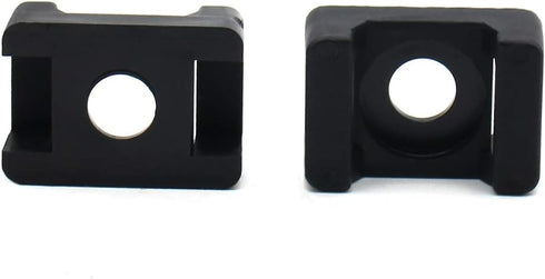 (100 Of Pack) Black 9mm Cable Tie Mount Base Saddle Type Mount Screw Wire Bundle Holder Base Holder Width Cable Large Size 0.75 inch...
