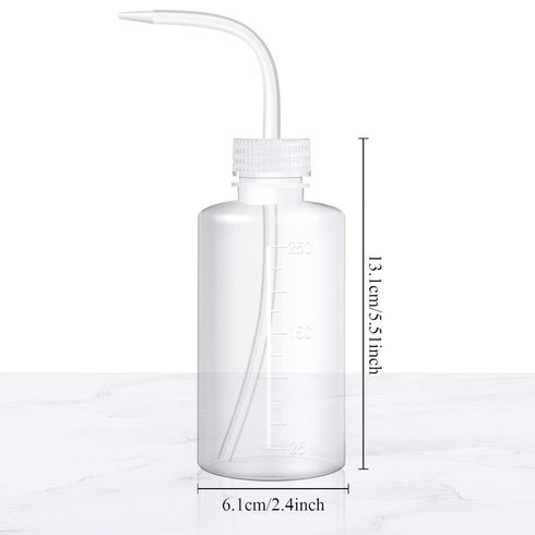 12 Pcs Lab Squeeze Bottle 250ml Plastic Safety Wash Bottles Squirt Bottle Tattoo Bottle for Cleaning Water Tools Plant Irrigation Experiments Tatt...