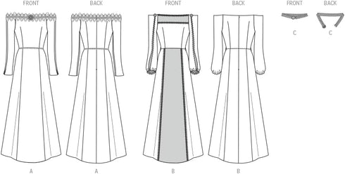 McCall's Misses' Fantasy Dress Costume Sewing Pattern Kit, Design Code M8424, 18-20-22-24-26, Multicolor...