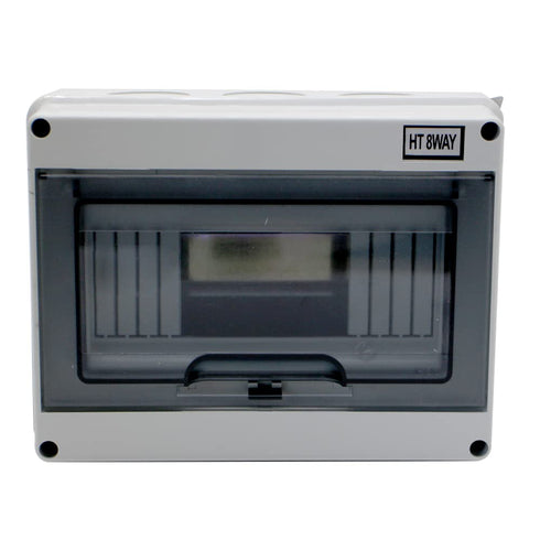 Distribution Protection Box with DIN Rail IP65 ABS Transparent Clear Cover Power mcb Distribution Box for Circuit Breaker Indoor on The Wall 8 Way...