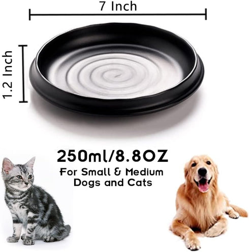 Dog/Cat Bowl for Food and Water,Whisker Fatigue Cat Bowl,Shallow Dog Bowl with Wide Mouth for Convenient Filling,Firm and Sturdy,Easy to Clean,Foo...