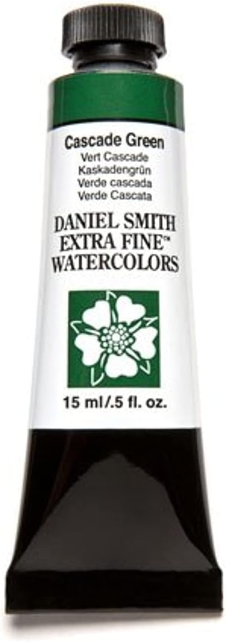 DANIEL SMITH 284600142 Extra Fine Watercolor 15ml Paint Tube, Cascade Green, 0.5 Fl Oz (Pack of 1)...