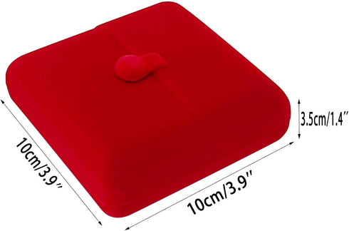 Premium Grade Classic Red Velvet Jewelry Present Box Storage Case Packaging for Brooch Memorial Pin Award Badge Unique Design...