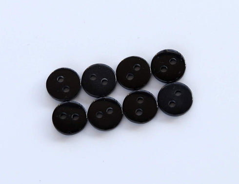 11/32 Inch (9mm) Very Small Button Tiny Size Sewing Flatback Resin Buttons Color Black Pack of 500 Pcs...