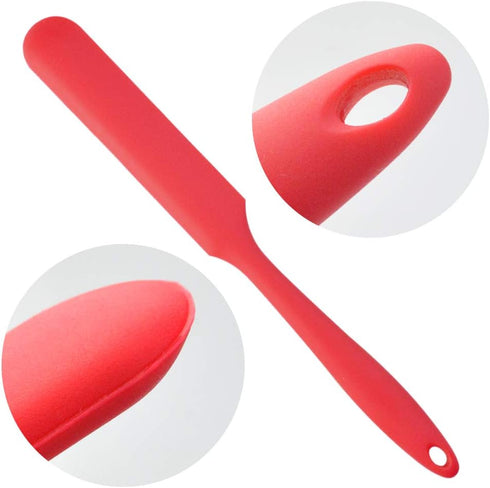 4pcs Silicone Spatula Set Heat Resistant Cake Cream Butter Spatulas Mixing Batter Scraper Non-Stick Flexible Baking Cooking Tool 4 Colors (red)...