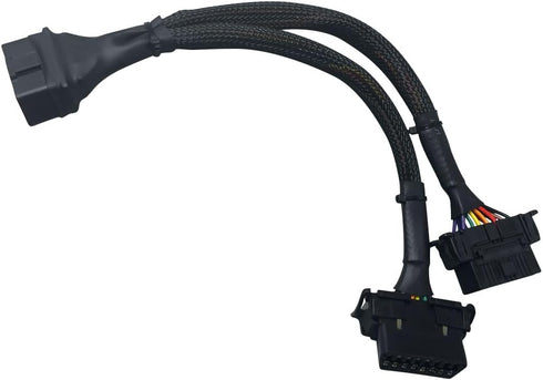 OBD2 Splitter Extension Cable Adapter, 16 Pin OBDII Extension 1 Male to 2 Female Extender Cord Adapter, Underdash Splitter Cable for Most Vehicles...