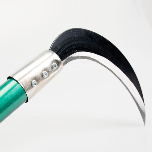 KEYI Weeding Sickle,Steel Grass Sickle,Manganese Steel Blade/Hardwood Handle Hand held Serrated Grass Hook Cutter - Great for Removing Unwanted Vi...