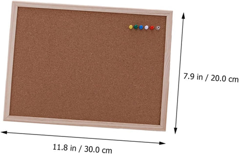 STOBOK Wooden Frame Message Board Notice Board Small Staples Cork Board Tack Board Wood Easel Display Stand Cork Notice Board Decorative Hanging P...