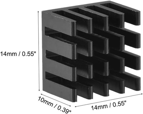 uxcell Electronic Radiators Heatsink for MOS GPU IC Chip Black 14 x 14 x 10 mm 5pcs...