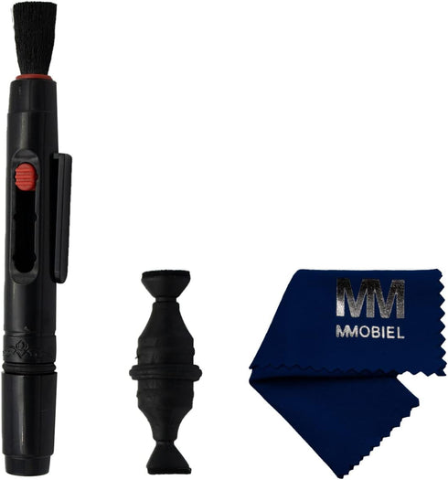 MMOBIEL Professional Carbon Cleaning Brush Compatible with DSLR Camera Lenses and Filters Dry Preclean with Microfibre Cleaning Cloth......