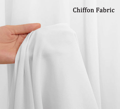 White Wedding Arch Draping Fabric 29" X 20FT Sheer Drapes Chiffon Fabric for Wedding Arbor Engagement Ceremony Party Bridal Shower Swag Fabric Dec...