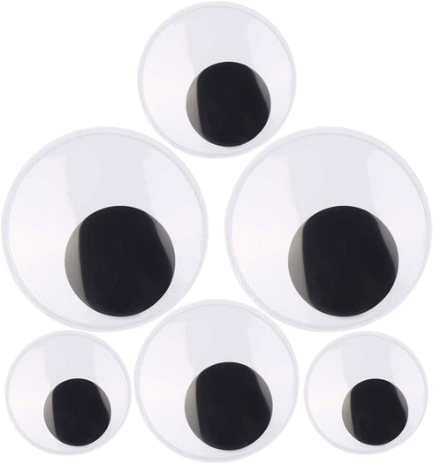 DIYASY 3inch 4inch 5 Inch 6 Pcs Large Googly Wiggle Eyes with Self Adhesive for Crafts Making....
