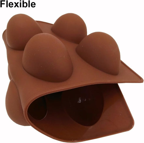 EchoDone Egg Shape Soap Mold Non Stick Silicone Half Egg Mold for Soap Making, Truffles Chocolate, Candy, Jelly, Desserts, Ice Tray Backing Set Ca...